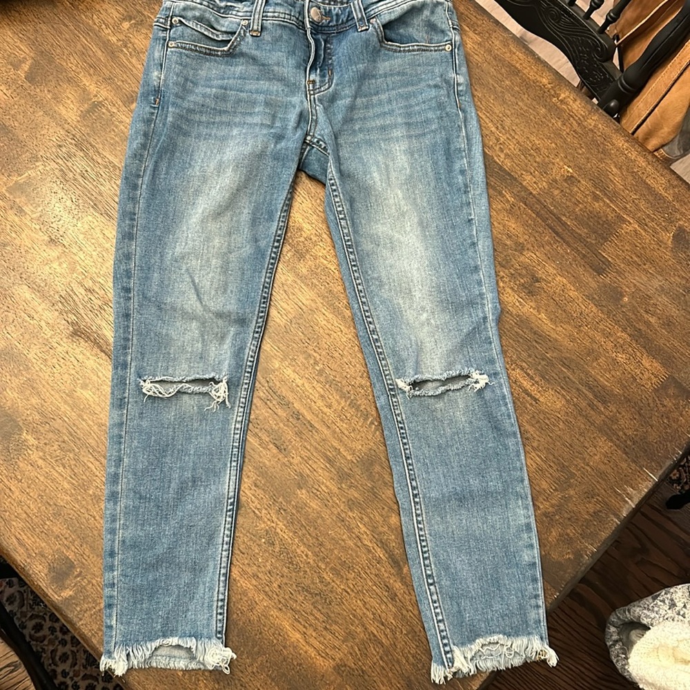Free People Distressed Skinny Jeans